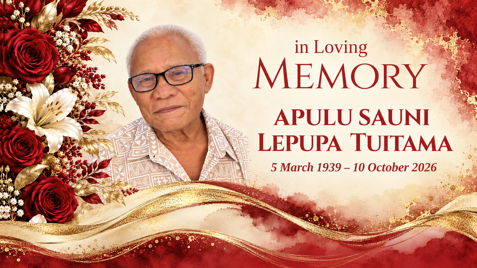 Portrait of Apulu Sauni Lepupa Tuitama