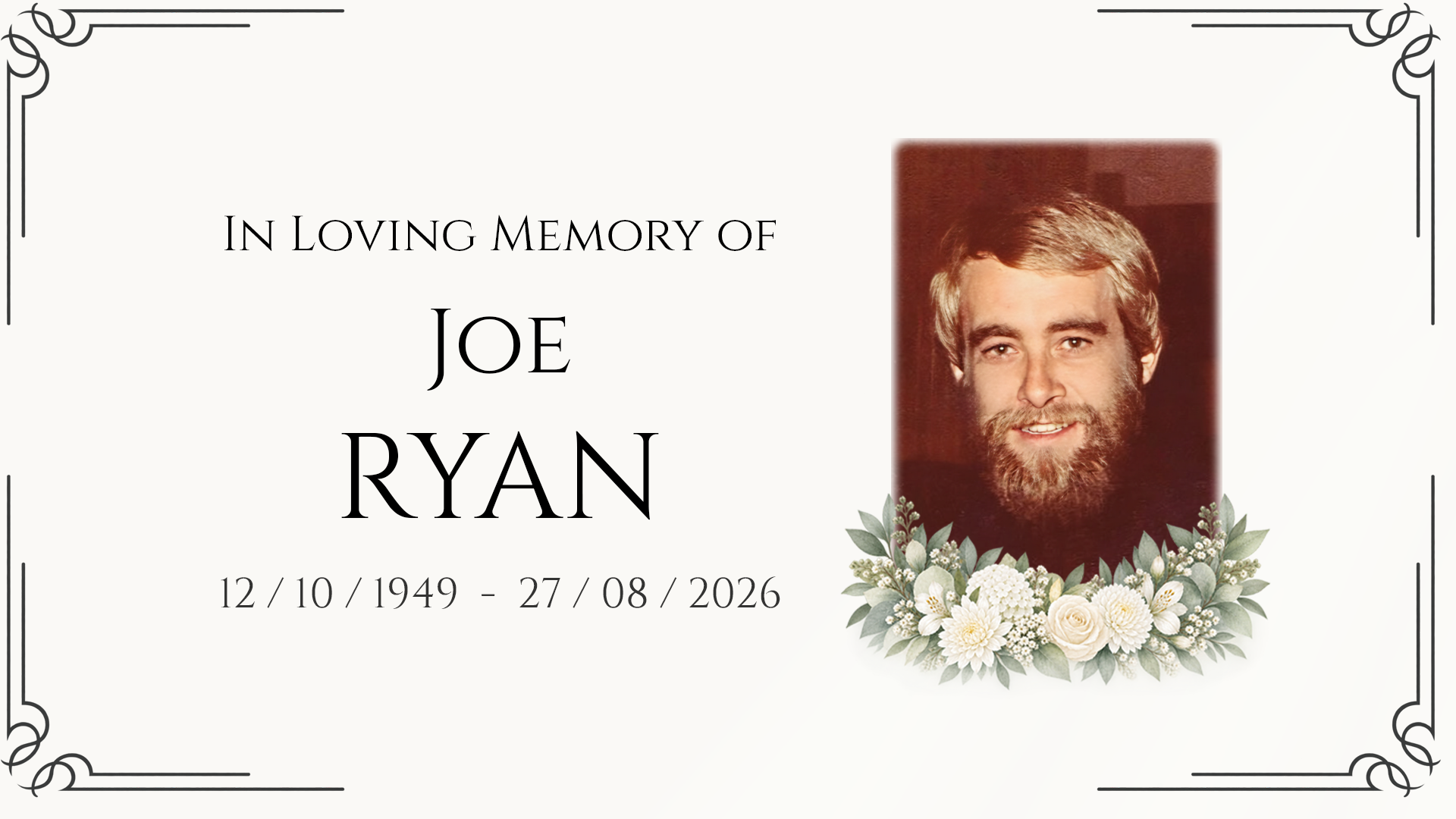 Portrait of Joseph Anthony "Joe" Ryan